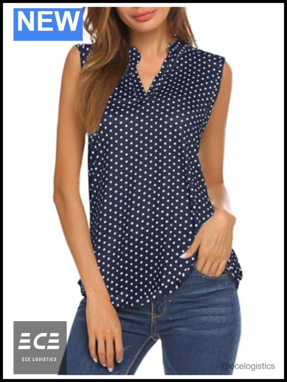 Women's Sleeveless Floral Print V Neck Tunic Tank Top Blouse Shirt